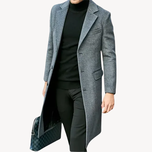 Men’s Tailored Long Overcoat