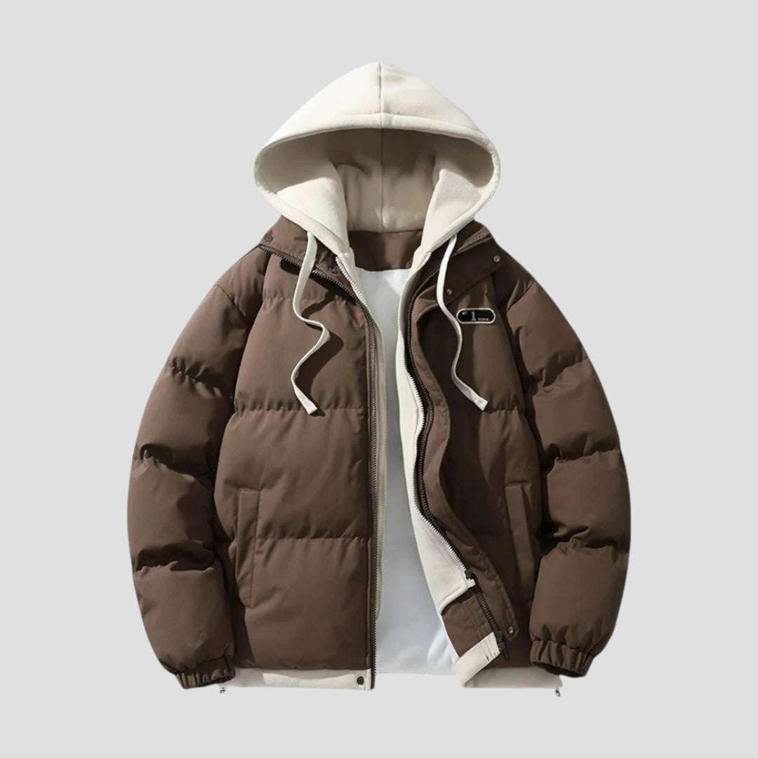 Men’s Oversized Puffer Jacket with Hoodie