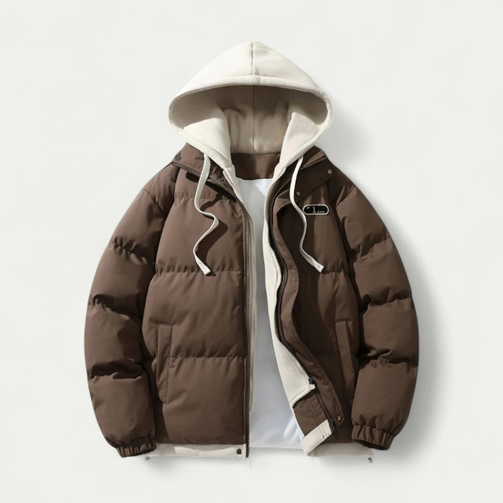 Men’s Two-Tone Layered Puffer Jacket