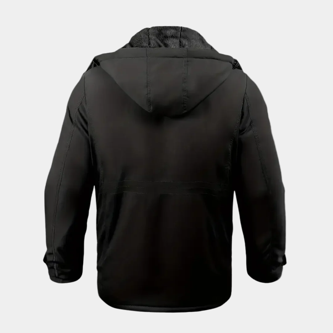 Men’s Rugged Utility Parka with Multi-Pocket Design
