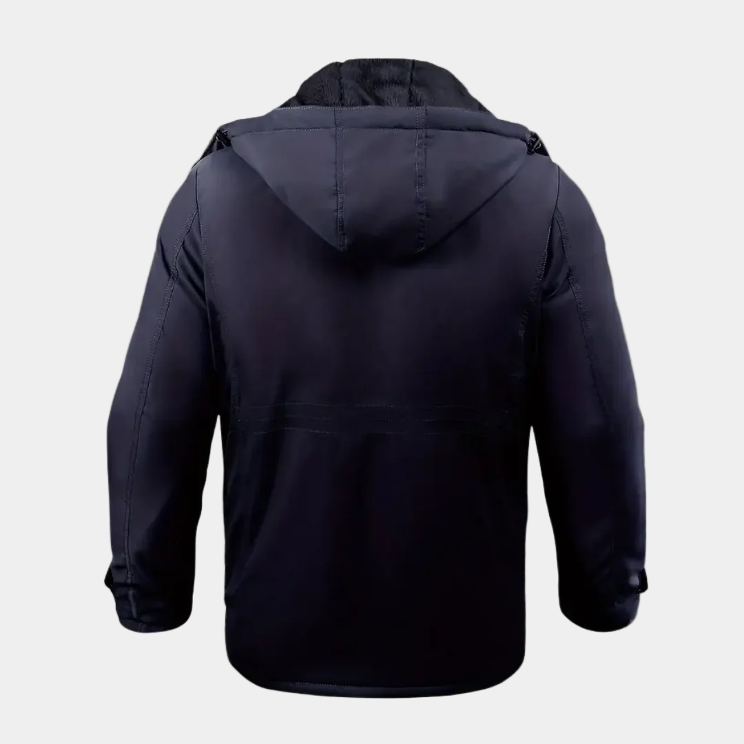 Men’s Rugged Utility Parka with Multi-Pocket Design
