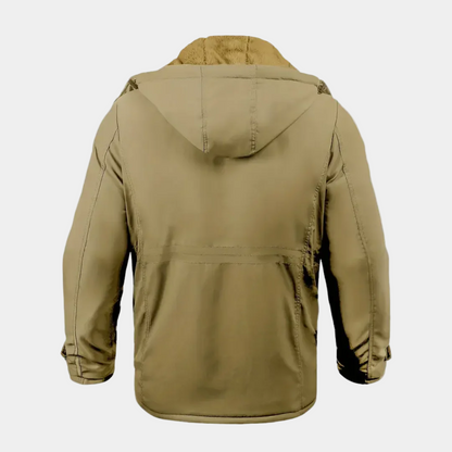 Men’s Rugged Utility Parka with Multi-Pocket Design