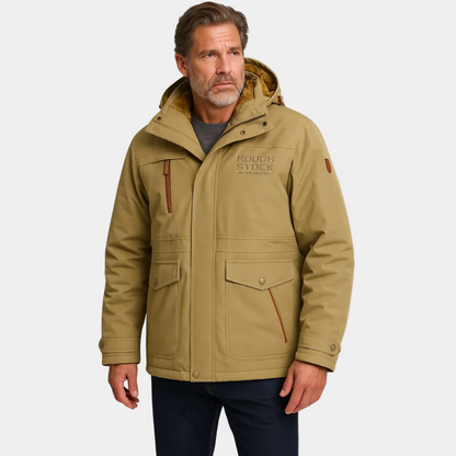 Men’s Rugged Utility Parka with Multi-Pocket Design
