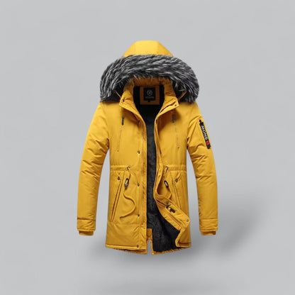 Men’s Faux Fur Hooded Winter Parka Jacket