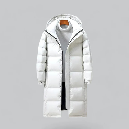 Nolan | Men’s Warm Long Hooded Puffer Jacket for Winter Comfort