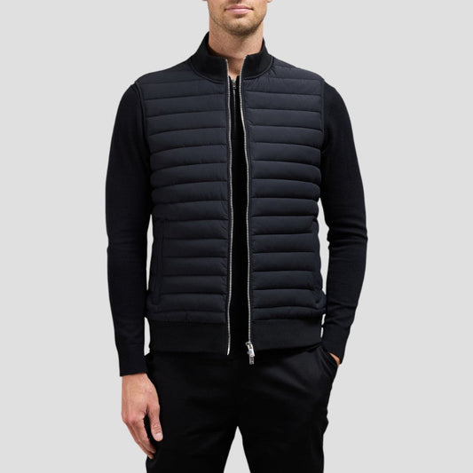 Men's Puffer Vest Zip-Up Quilted Sleeveless Jacket