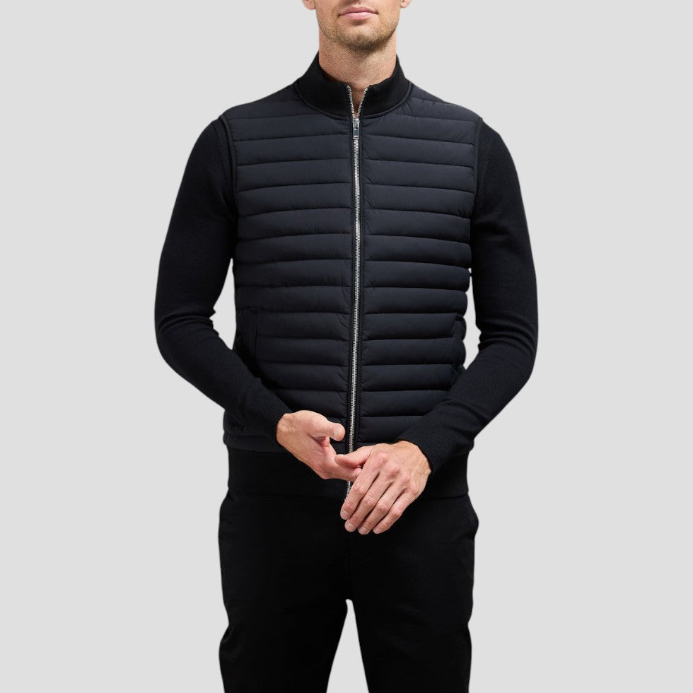 Men's Puffer Vest Zip-Up Quilted Sleeveless Jacket