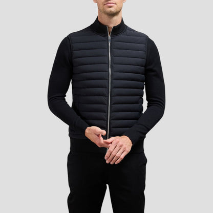 Men's Puffer Vest Zip-Up Quilted Sleeveless Jacket