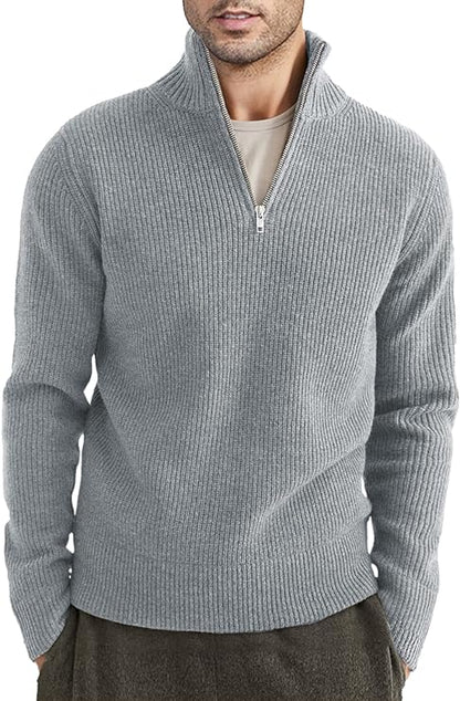 Henry | Men's Italian Style Quarter-Zip Sweater