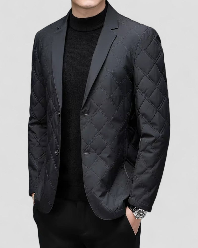 Men’s Diamond Quilted Suit Jacket