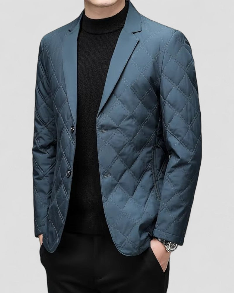 Men’s Diamond Quilted Suit Jacket