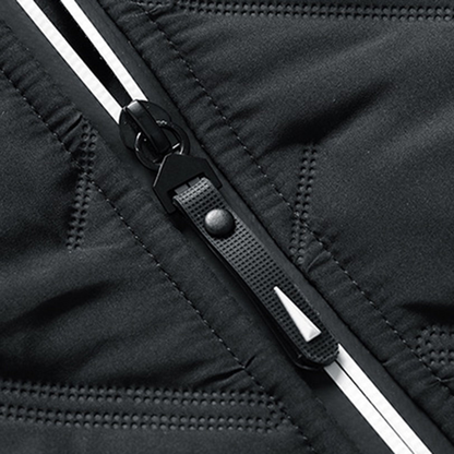 Men’s Chevron-Stitched Quilted Bomber Jacket