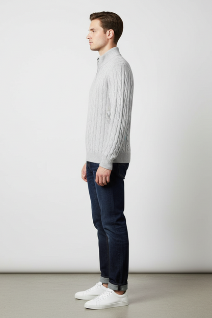 Men’s Regular Fit Cable Knit Sweater