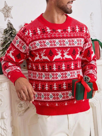 Men’s Nordic Reindeer Christmas Sweater