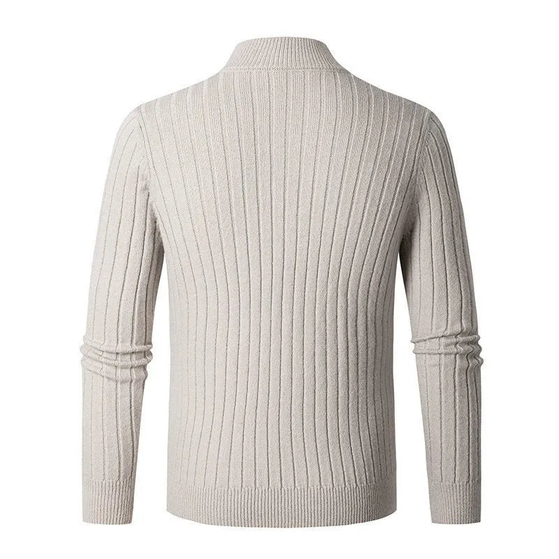 Men's Ribbed Quarter-Zip Pullover