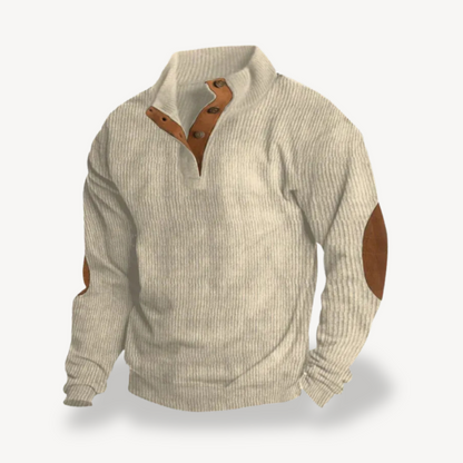 Men’s Ribbed Elbow Patch Sweater