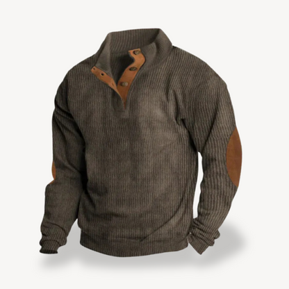 Men’s Ribbed Elbow Patch Sweater