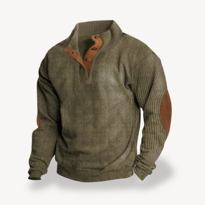 Men’s Ribbed Elbow Patch Sweater