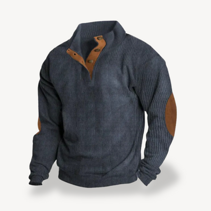 Men’s Ribbed Elbow Patch Sweater