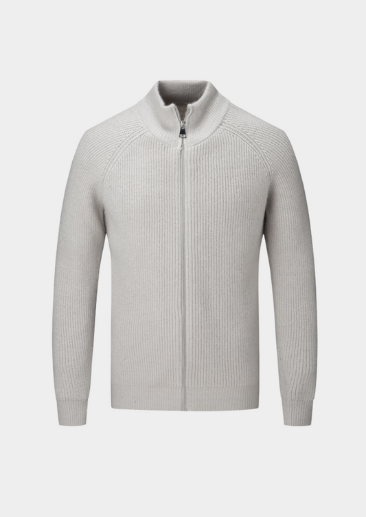 Men’s Ribbed Full-Zip Sweater