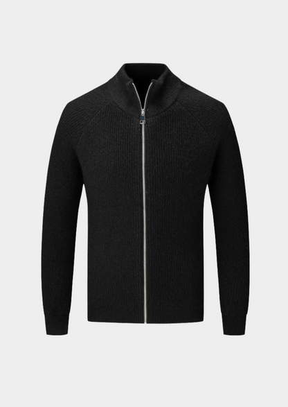 Men’s Ribbed Full-Zip Sweater