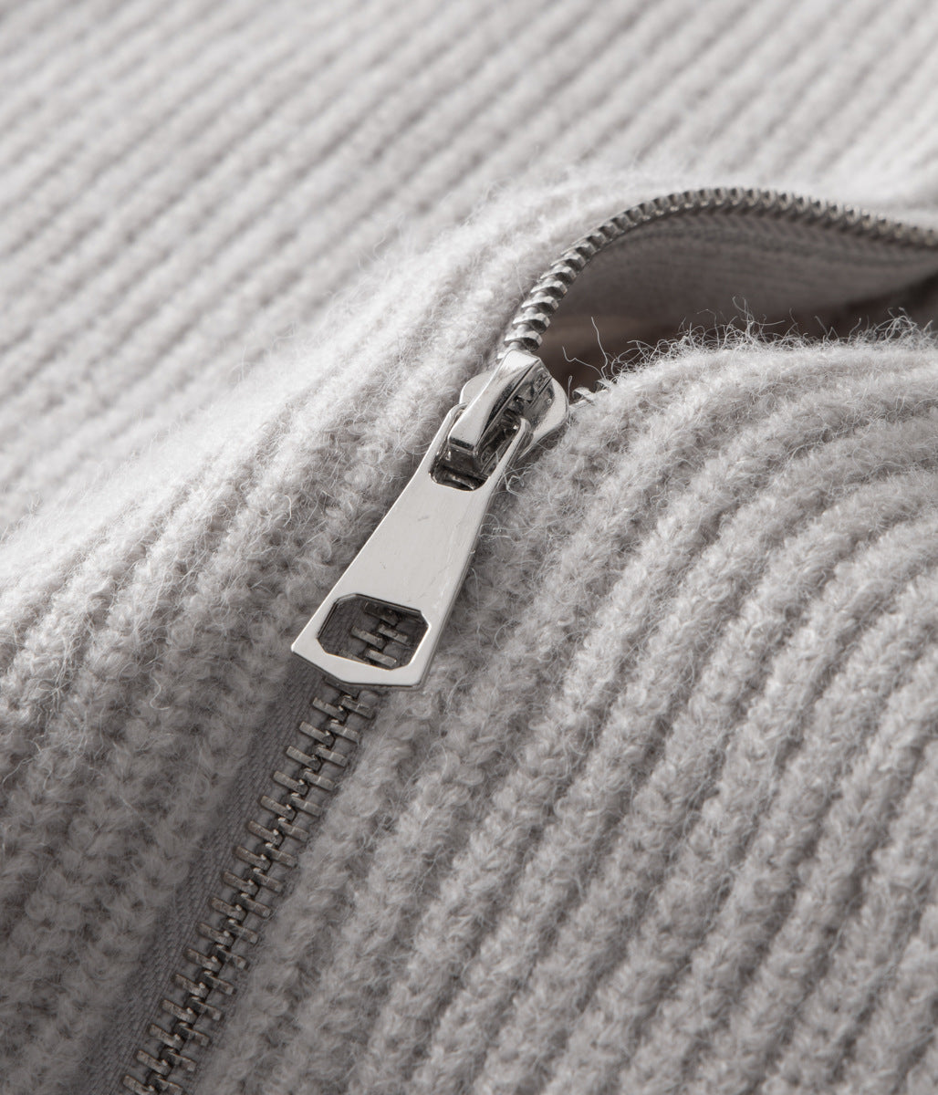 Men’s Ribbed Full-Zip Sweater