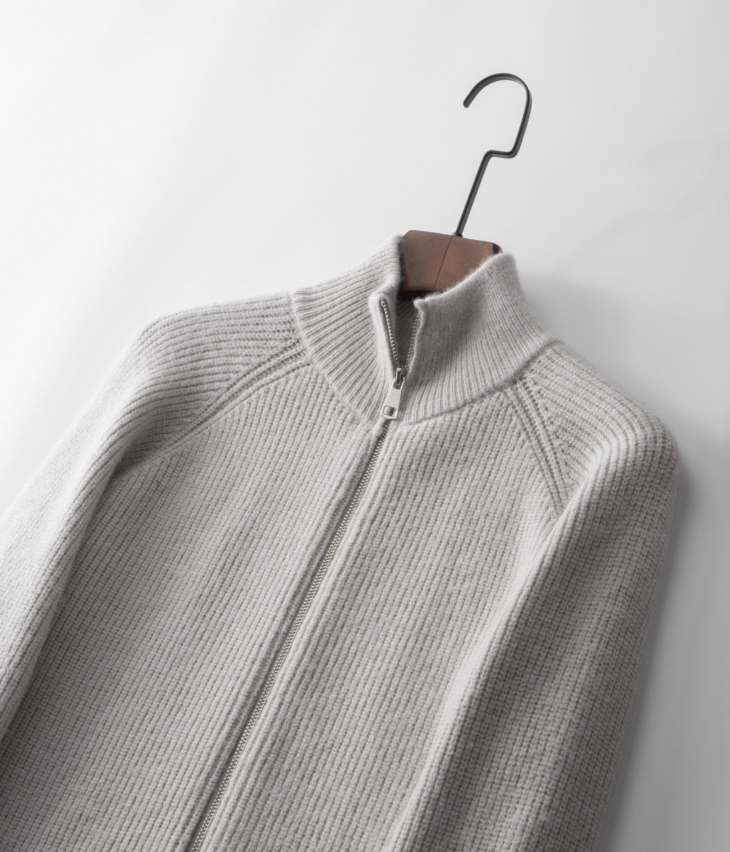 Men’s Ribbed Full-Zip Sweater