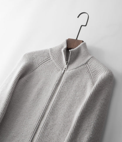 Men’s Ribbed Full-Zip Sweater