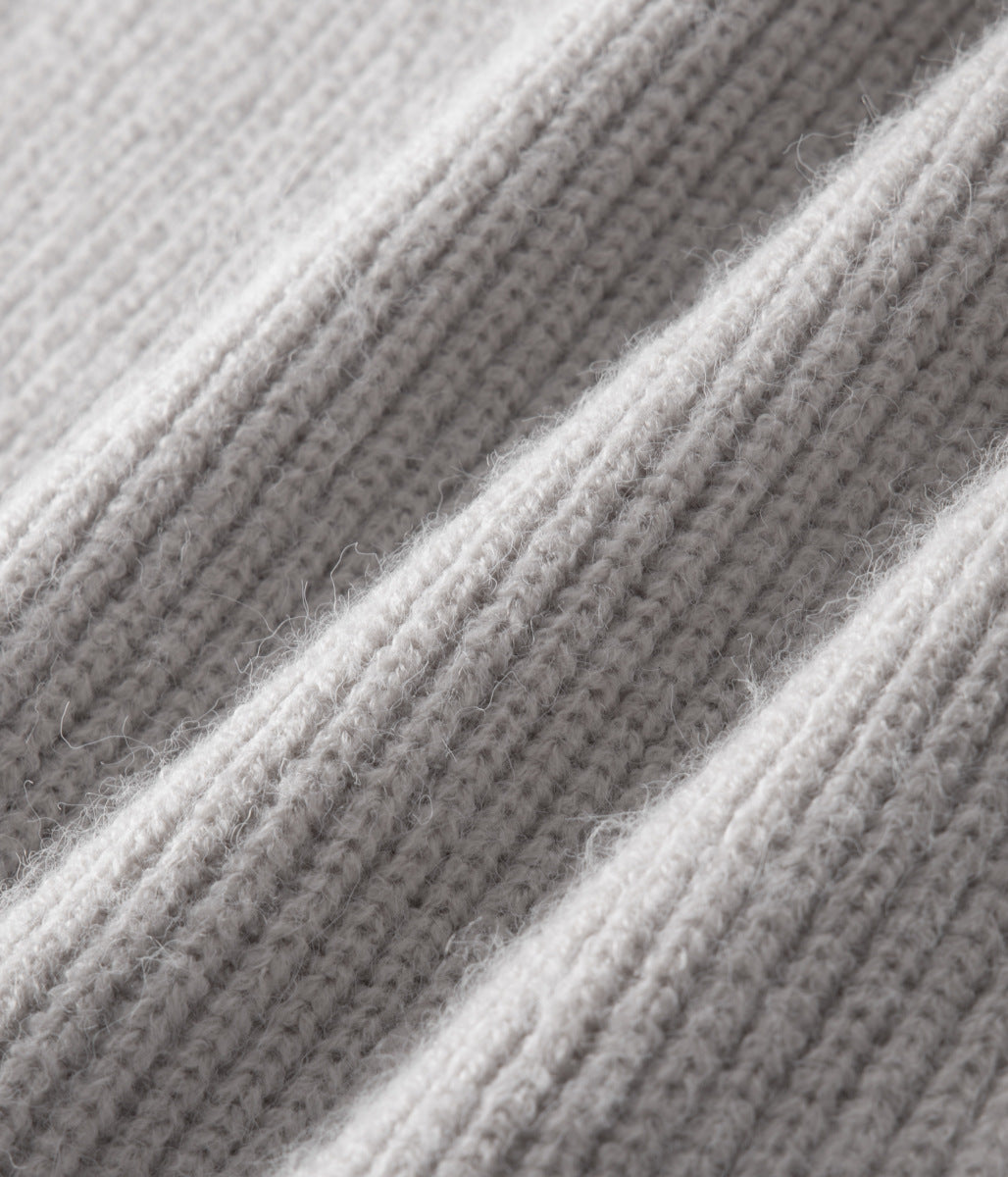 Men’s Chunky Ribbed Zip-Up Cardigan