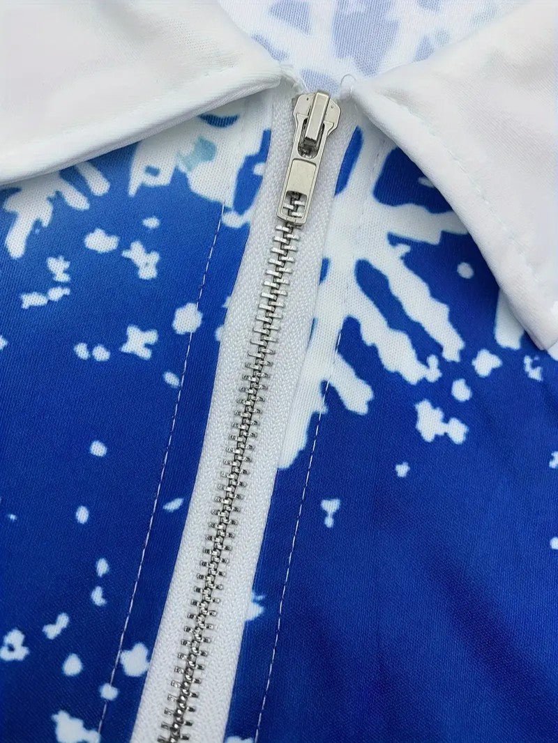 Men’s Festive Gnome Quarter-Zip Christmas Polo