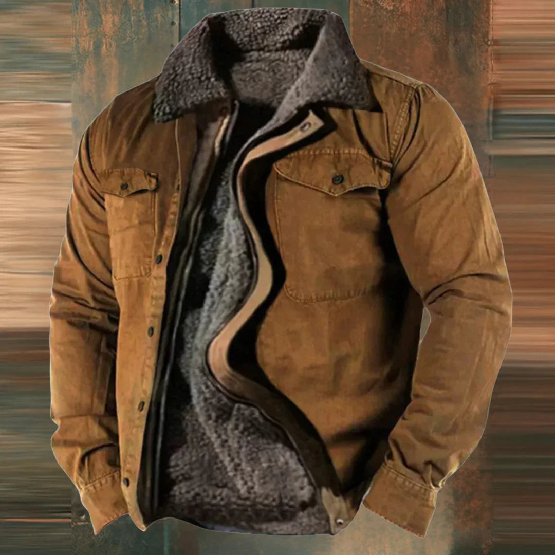 Warm Fleece Lined Work Jacket - BritishElegance