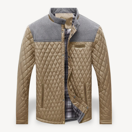 Men’s Quilted Knit Bomber Jacket