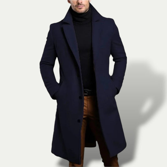 Men’s Classic Long Three-Button Topcoat