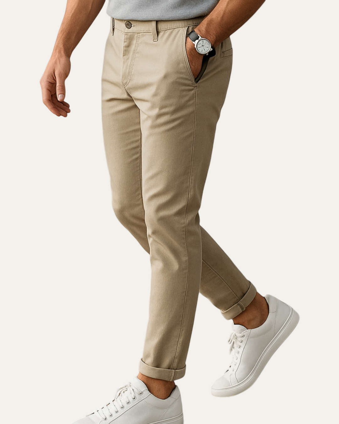 Men’s Straight-Leg Casual Chino Pants