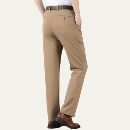 Men’s Tailored Flat-Front Business Trousers