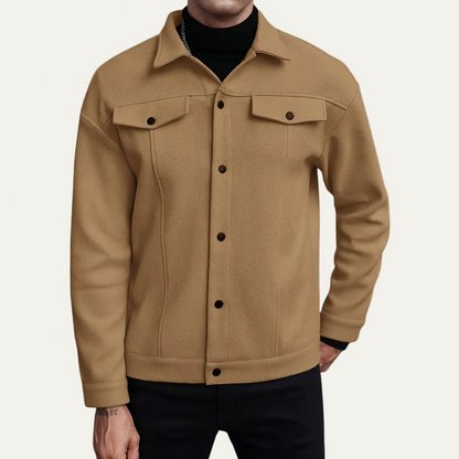 Men’s Classic Wool-Blend Shirt Jacket