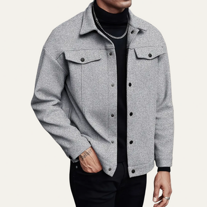 Men’s Classic Wool-Blend Shirt Jacket