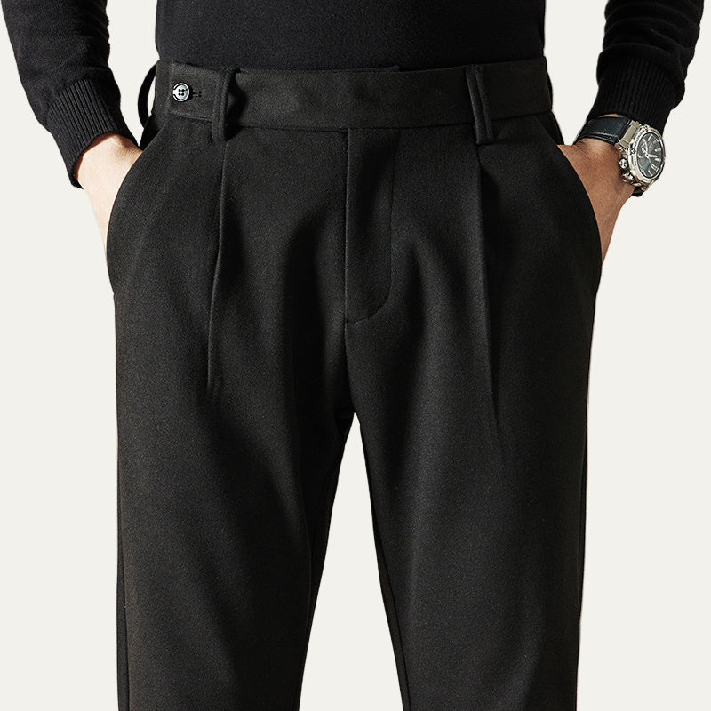 Men’s Slim Fit Wool Dress Trousers