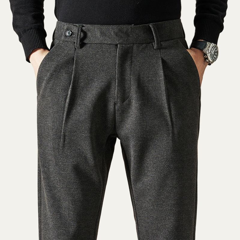 Men’s Slim Fit Wool Dress Trousers