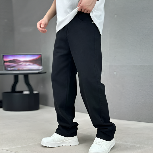 Classic Fit Straight Leg Men's Jeans - BritishElegance