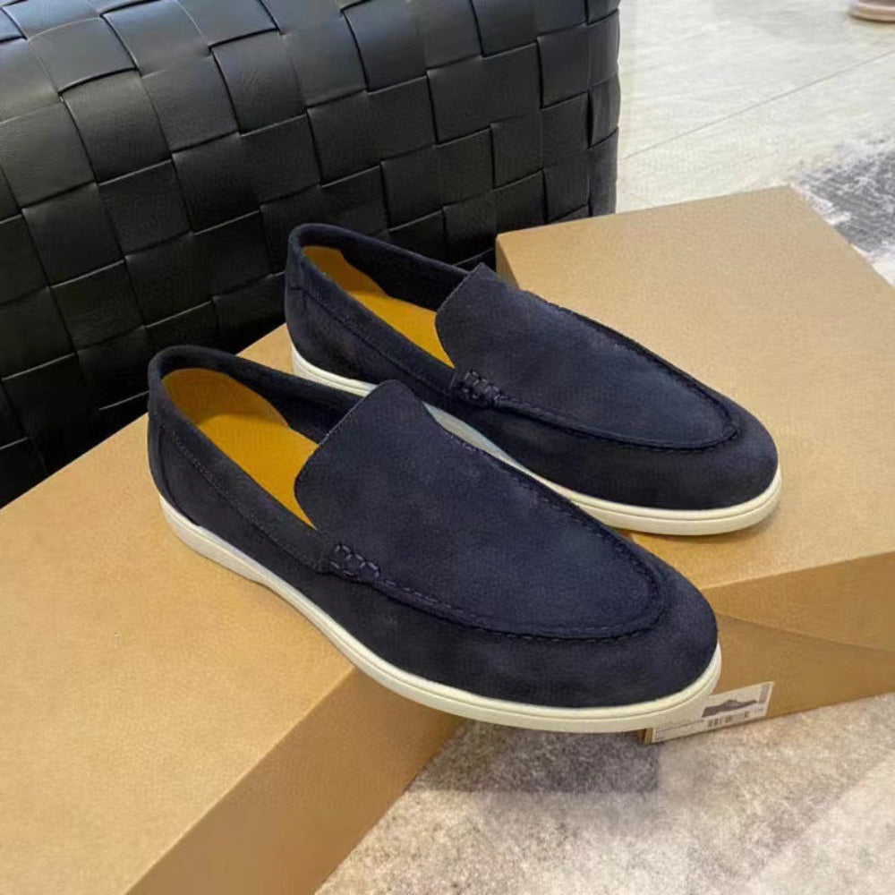 Comfortable Leather Slip On Mens Driving Loafers