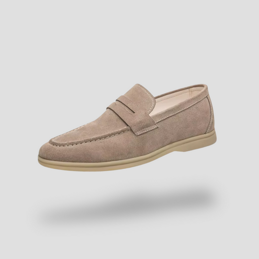 Men's Suede Loafers Slip-On Casual Shoes with Soft Comfort