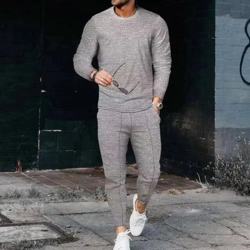 Casual Men's Top and Pants Set
