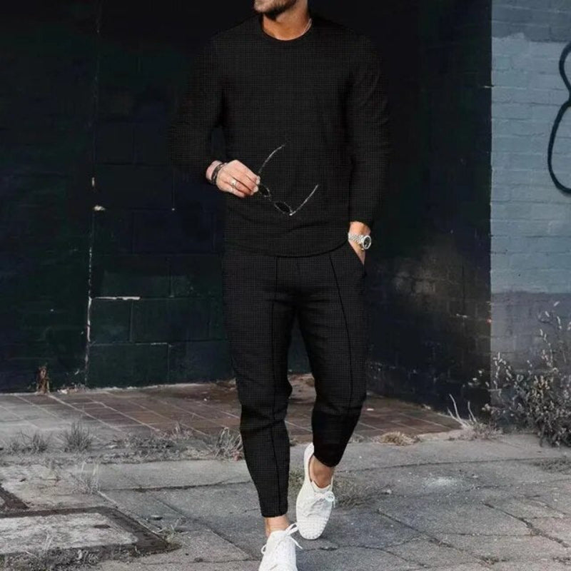 Casual Men's Top and Pants Set