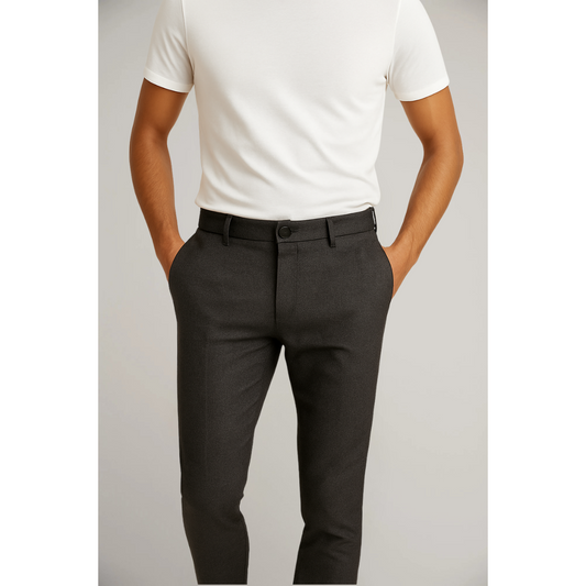 Men’s Slim Fit Flat-Front Dress Trousers