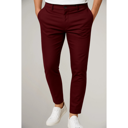 Men’s Slim Fit Flat-Front Dress Trousers