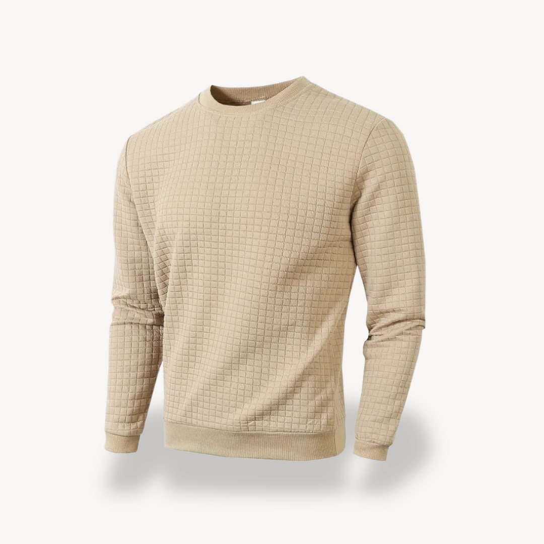 Men’s Quilted Grid Crewneck Sweatshirt