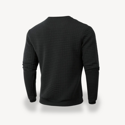 Men’s Quilted Grid Crewneck Sweatshirt