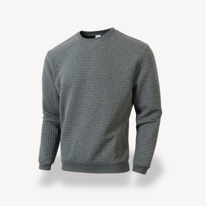 Men’s Quilted Grid Crewneck Sweatshirt