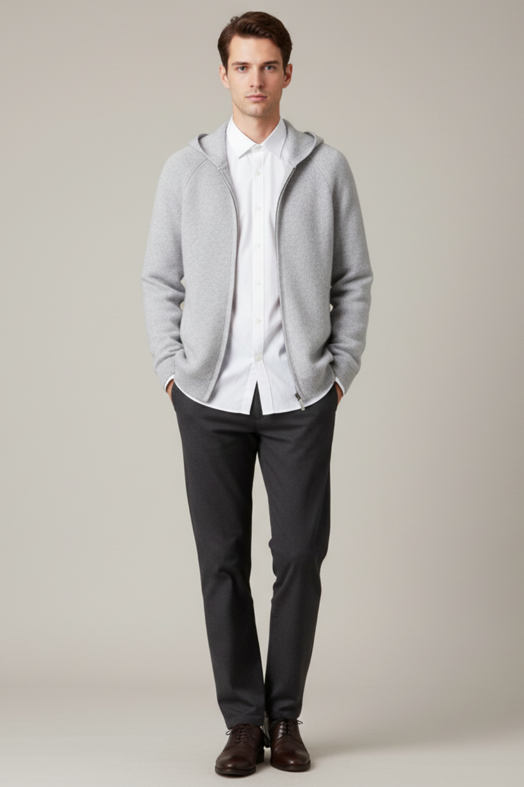 Men’s Thick Hooded Cardigan